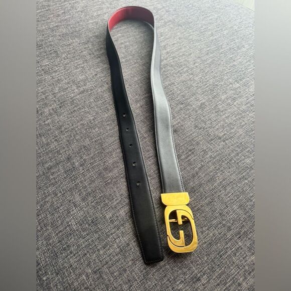 GUCCI REVERSIBLE LEATHER BELT - Picture 10 of 14